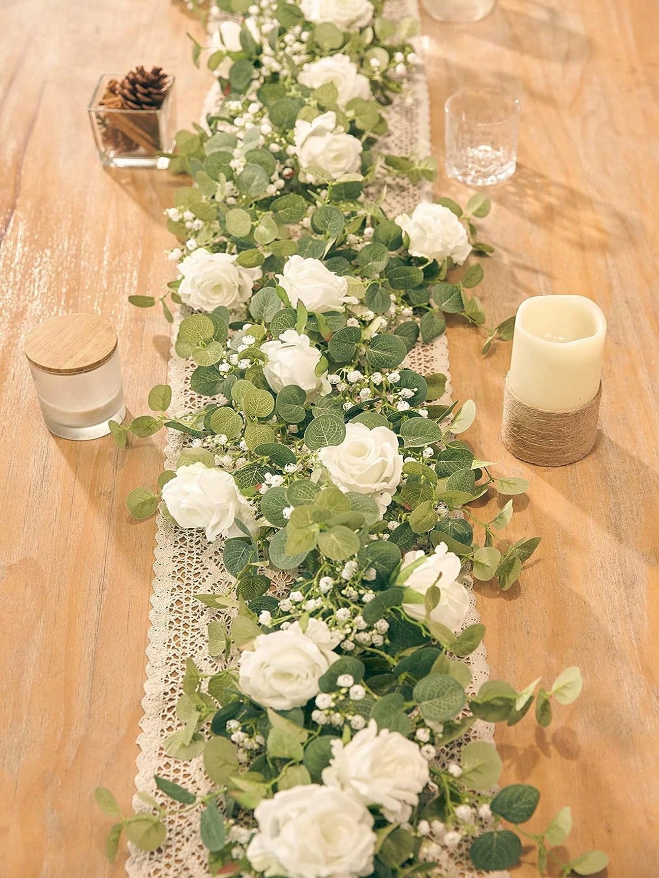 Eucalyptus Preserved - 1pc 5.9FT 인공 유칼립투스 포도 나무
